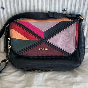 FOSSIL Small Preston Crossbody (black multi)